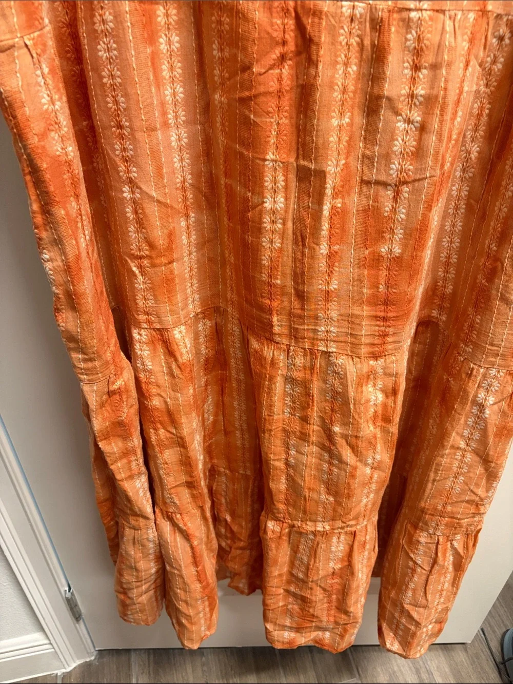 J. Jill Orange Printed Sleeveless Maxi Dress - Picture 5 of 6